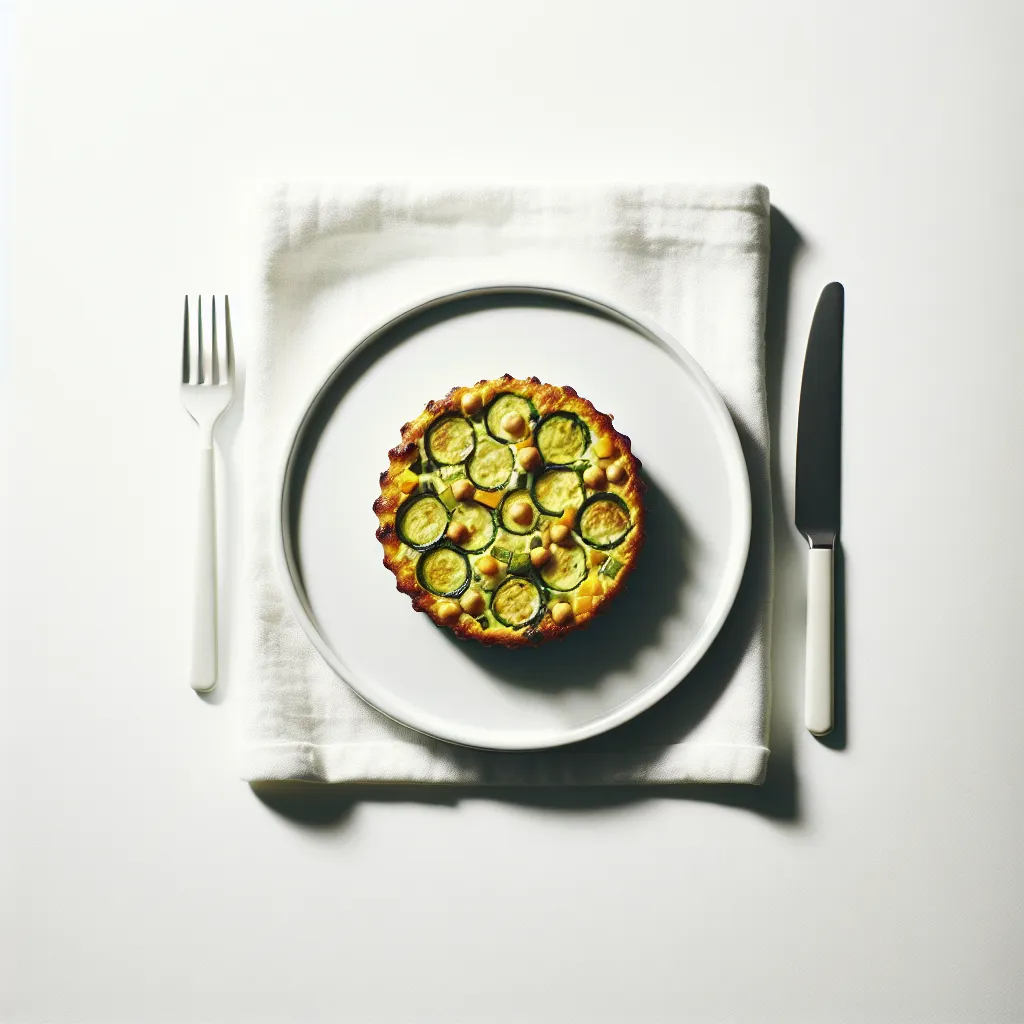 Courgette, Onion and Chickpea Flour Bake