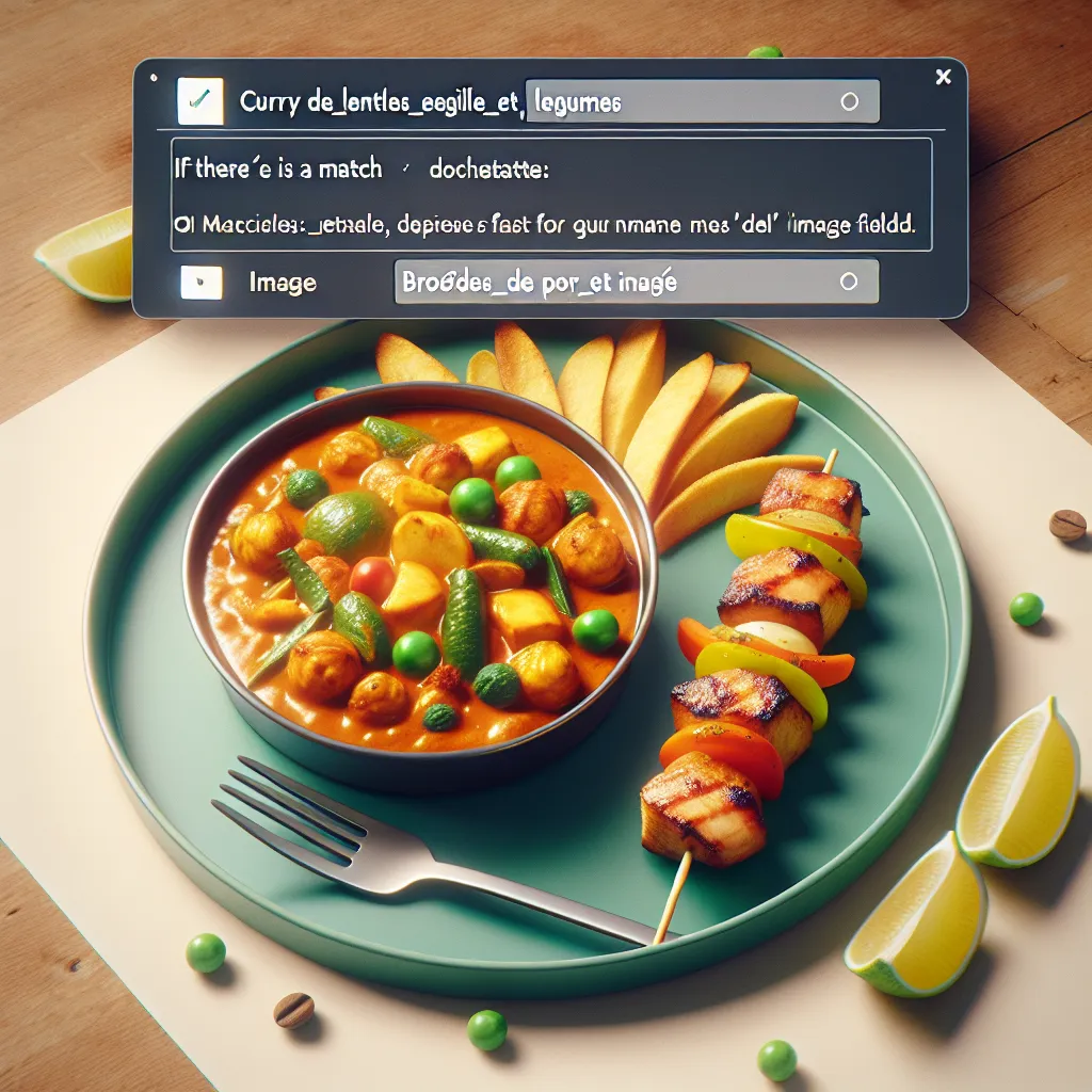 Curry de lentilles et légumes