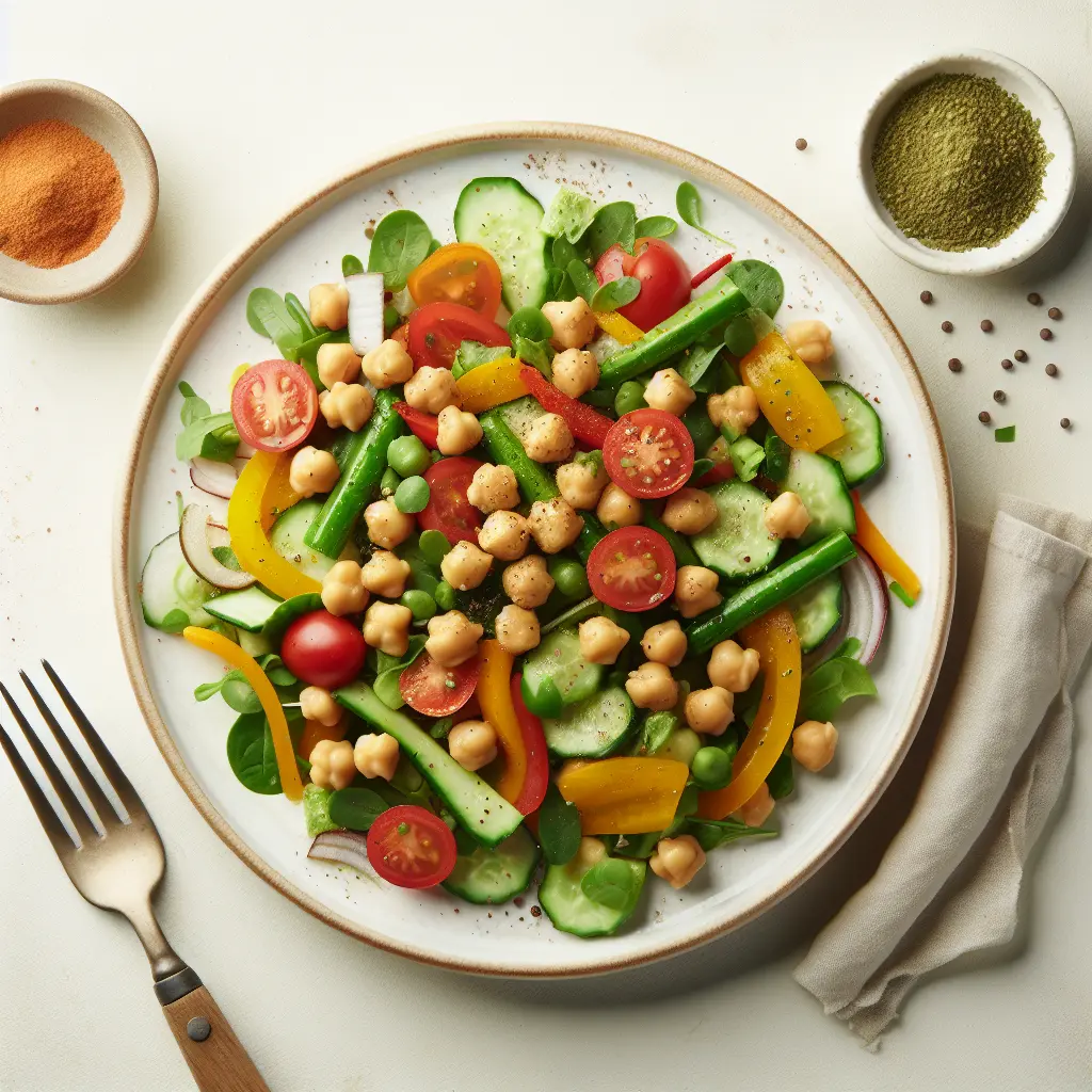 Mediterranean Chickpea Salad with Lemon Dressing