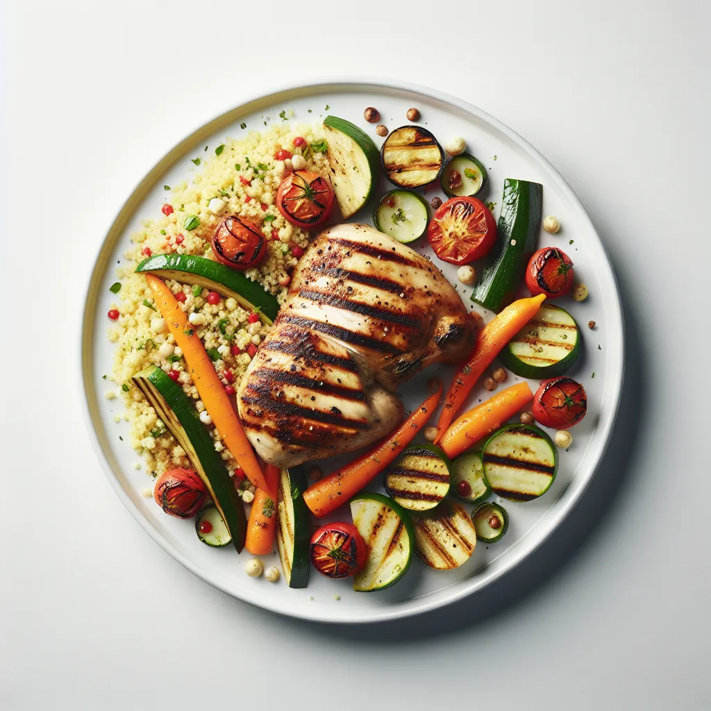 Mediterranean Grilled Chicken with Couscous and Vegetables