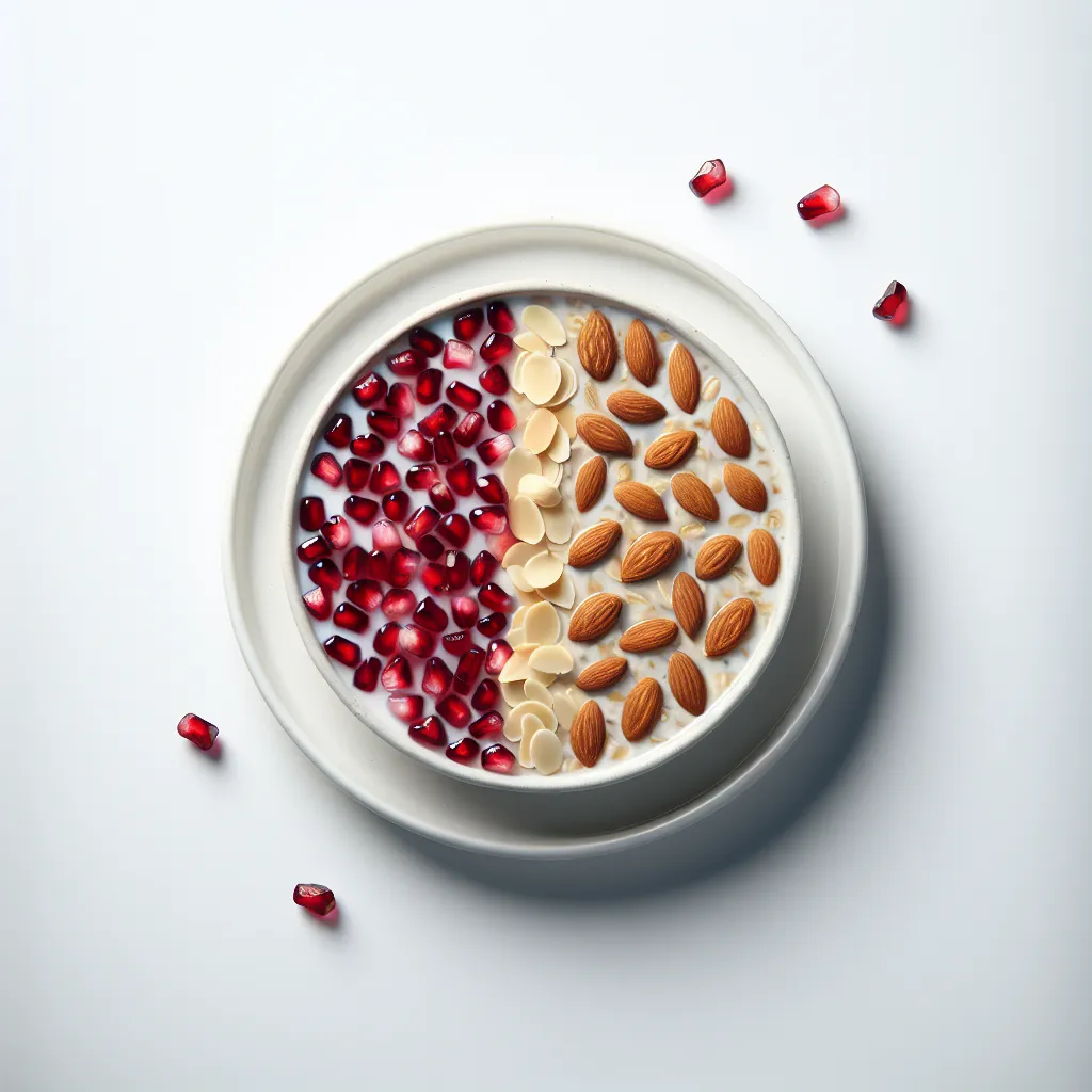 Pomegranate and Almond Overnight Oats