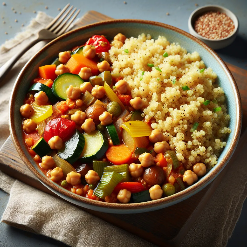 Ratatouille aux pois chiches et quinoa