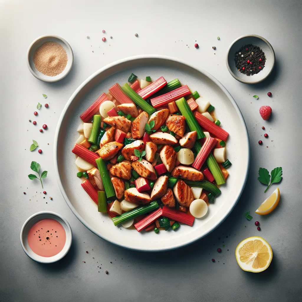 Rhubarb and Chicken Stir-Fry